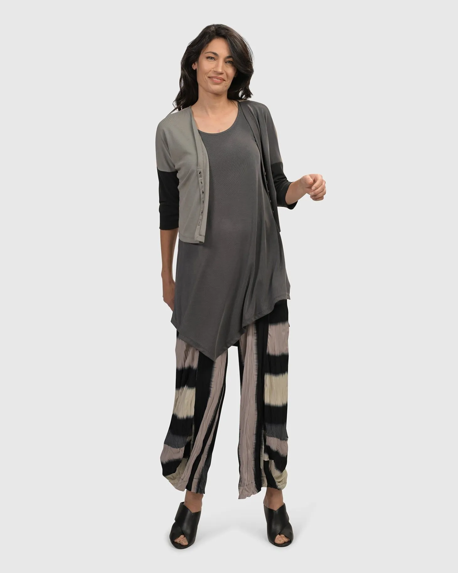 Essential Colorblock Cupro Cardigan, Multi
