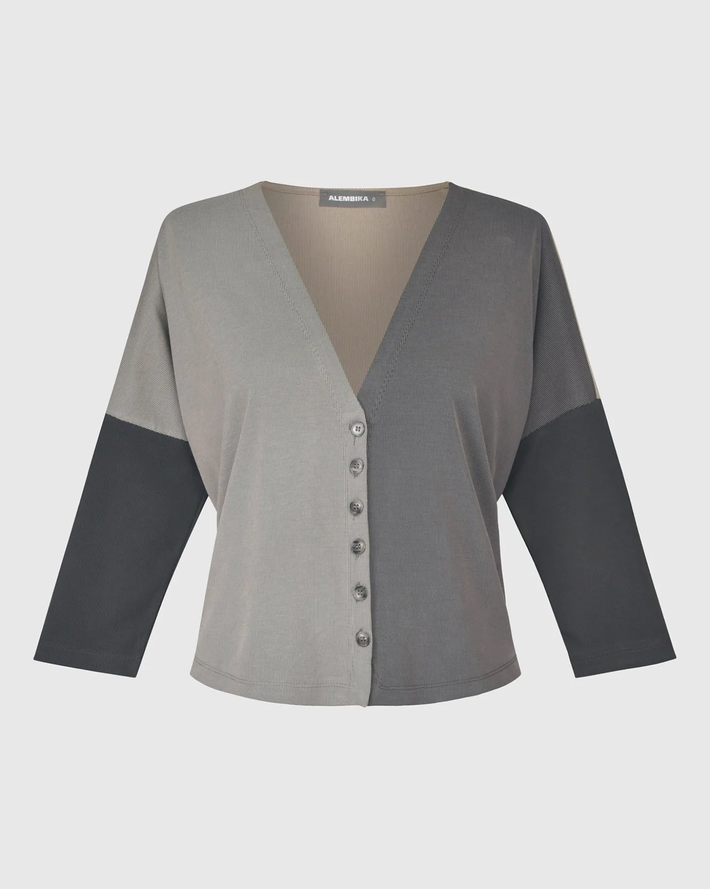 Essential Colorblock Cupro Cardigan, Multi