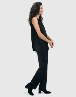 Essential Cutaway Tank Top, Black