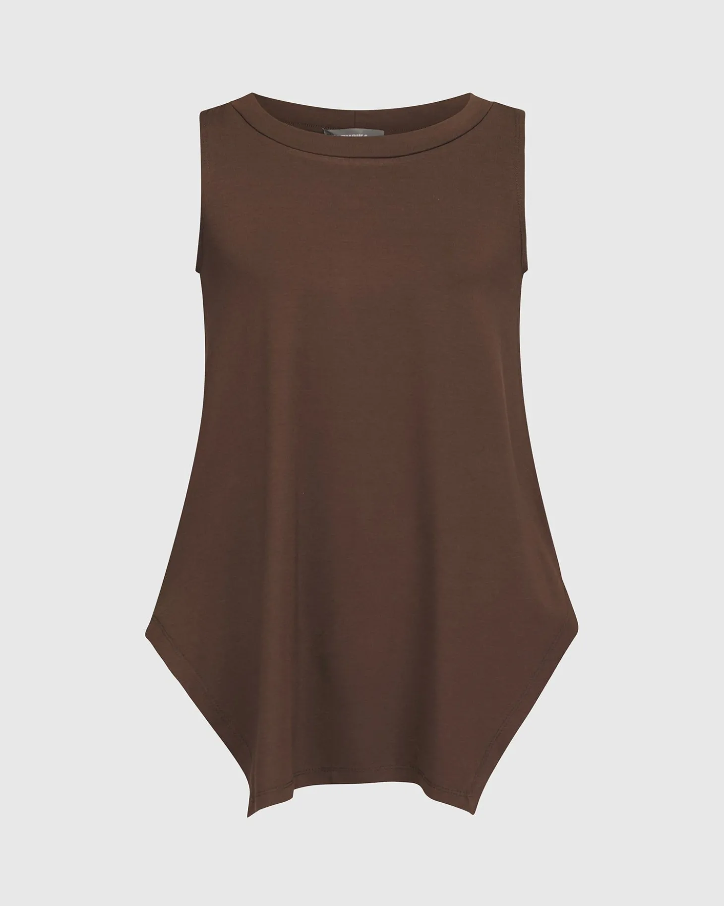 Essential Cutaway Tank Top, Coffee