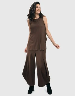 Essential Cutaway Tank Top, Coffee