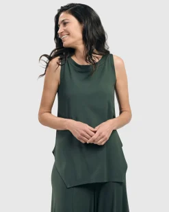 Essential Cutaway Tank Top, Green