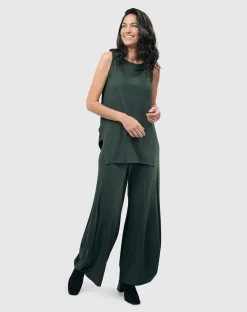 Essential Cutaway Tank Top, Green