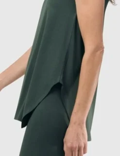 Essential Cutaway Tank Top, Green