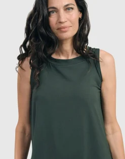 Essential Cutaway Tank Top, Green