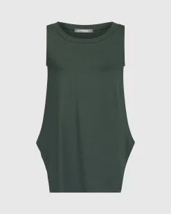 Essential Cutaway Tank Top, Green