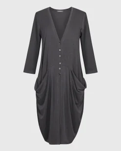 Essential Draped Cocoon Jacket, Grey
