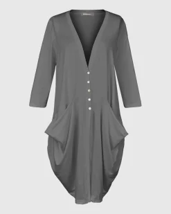 Essential Draped Cocoon Jacket, Green