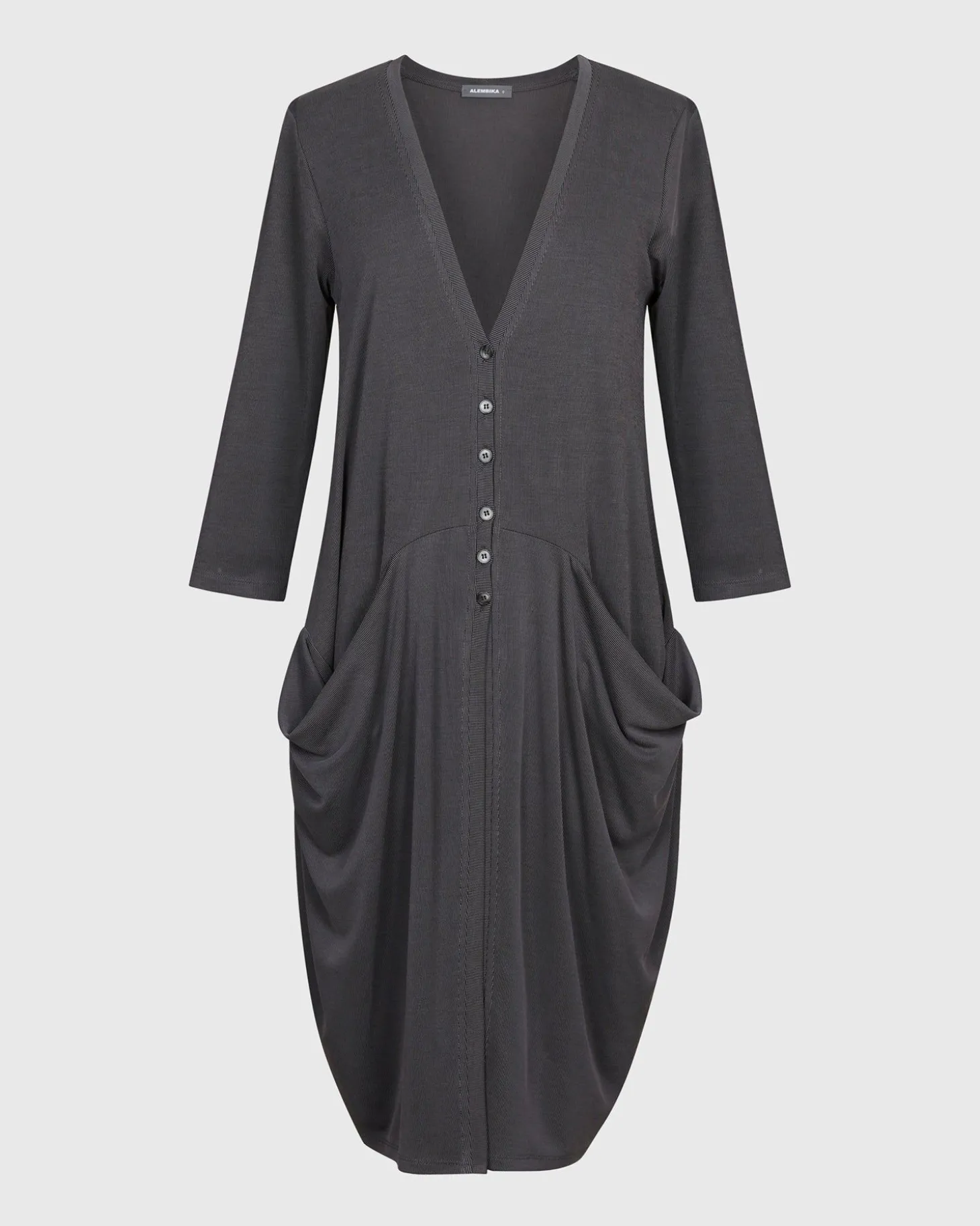 Essential Draped Cocoon Jacket, Grey