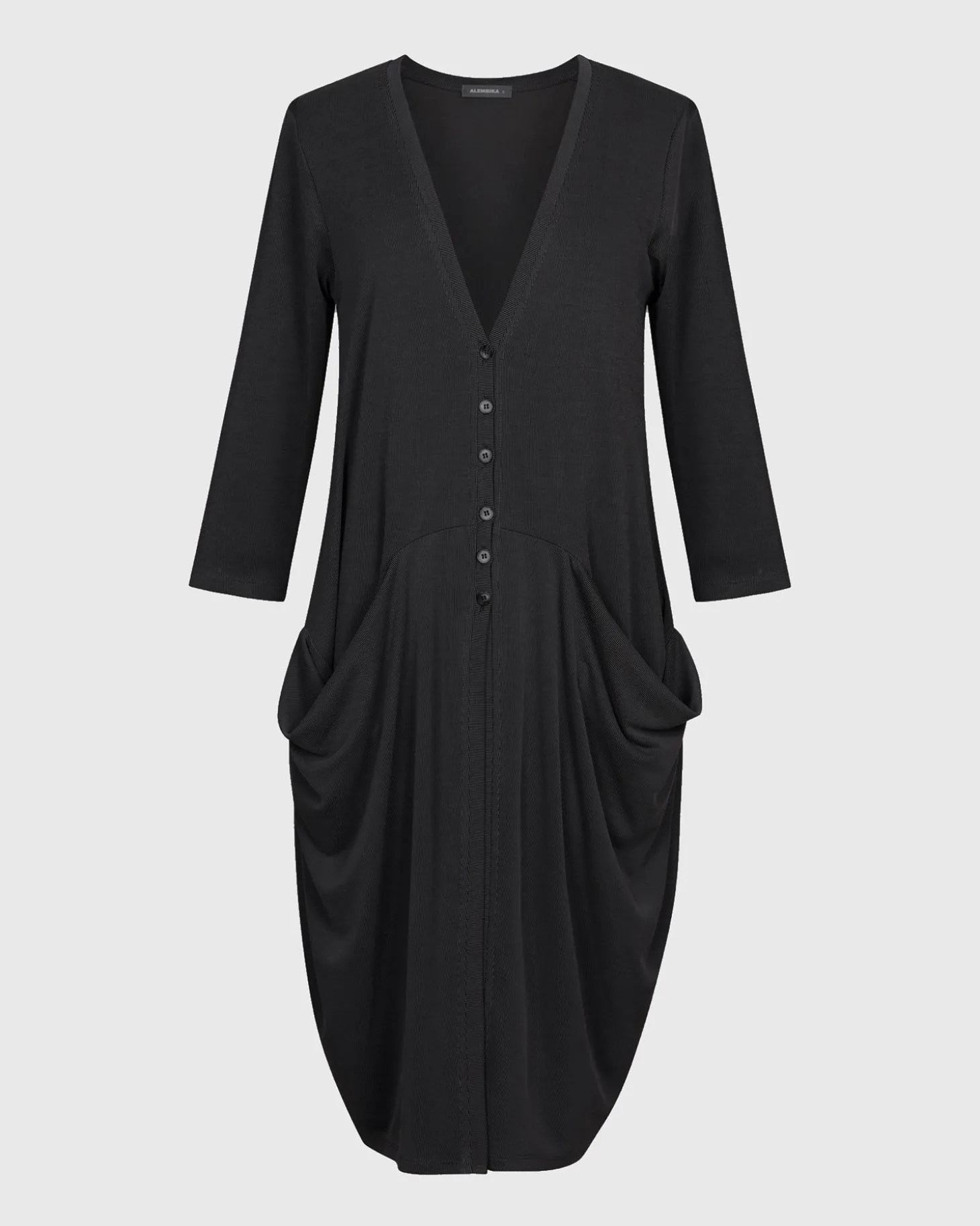 Essential Draped Cocoon Jacket, Charcoal