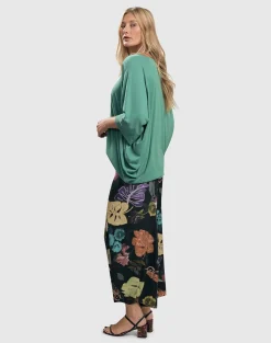 Essential Favorite Cupro Blouson Top, Seafoam