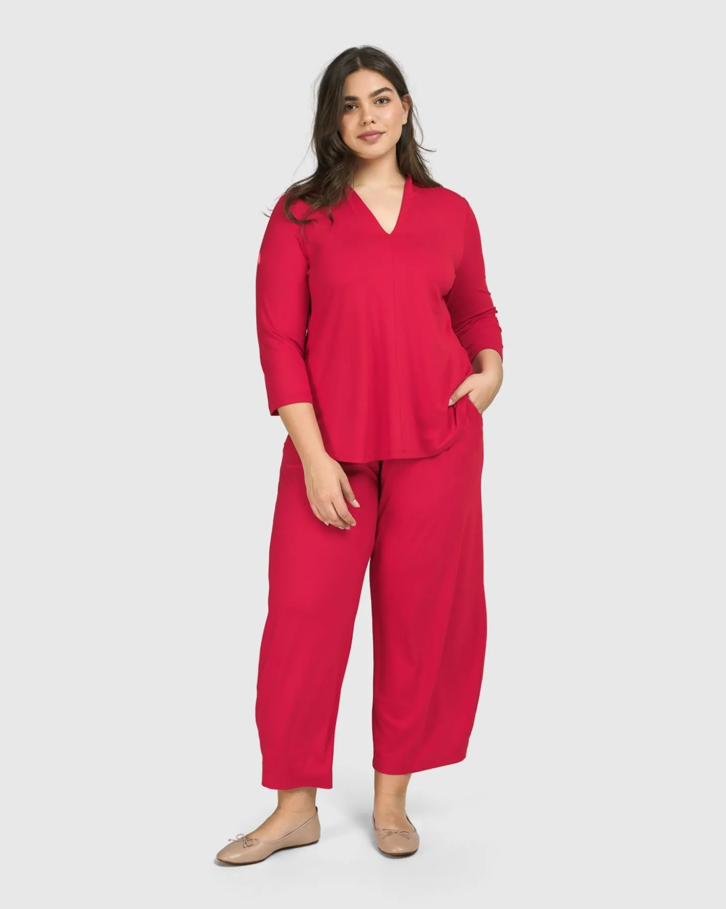 Essential Flow Pants, Red Rose