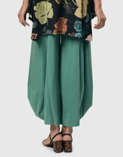 Essential Go-To Cupro Punto Pants, Seafoam
