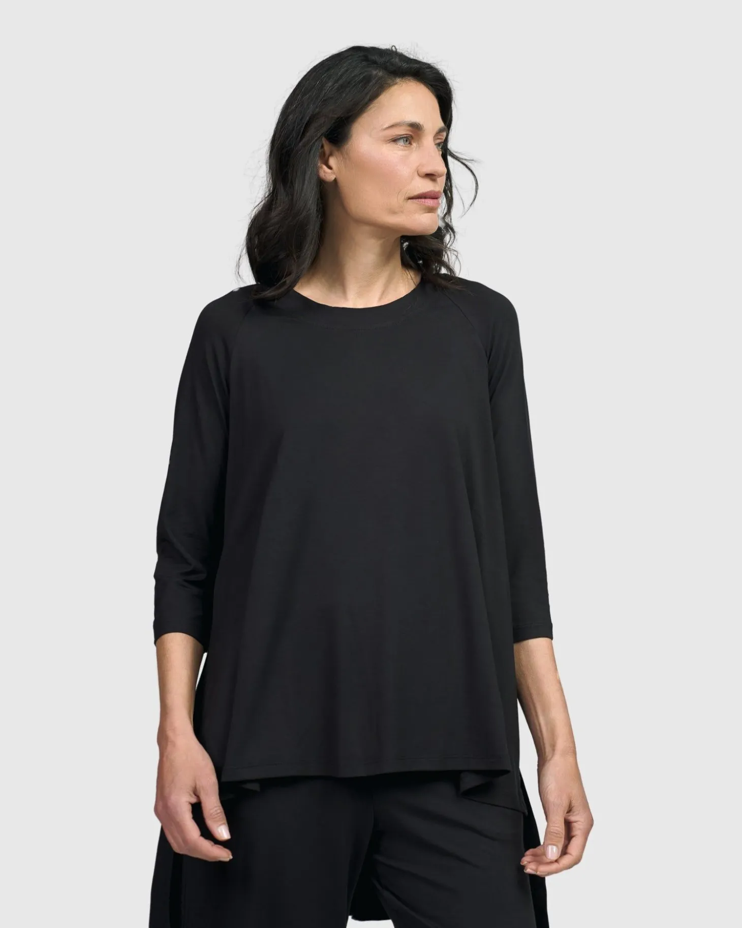 Essential Hi-Lo Top, Black