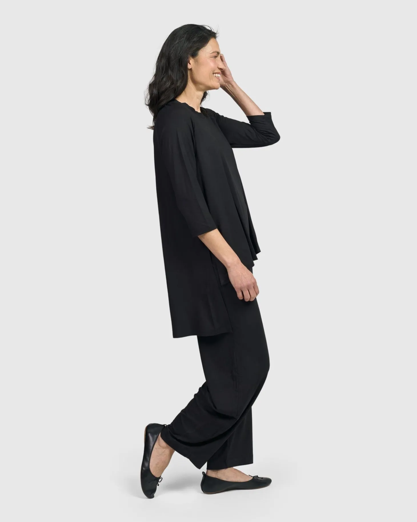 Essential Hi-Lo Top, Black