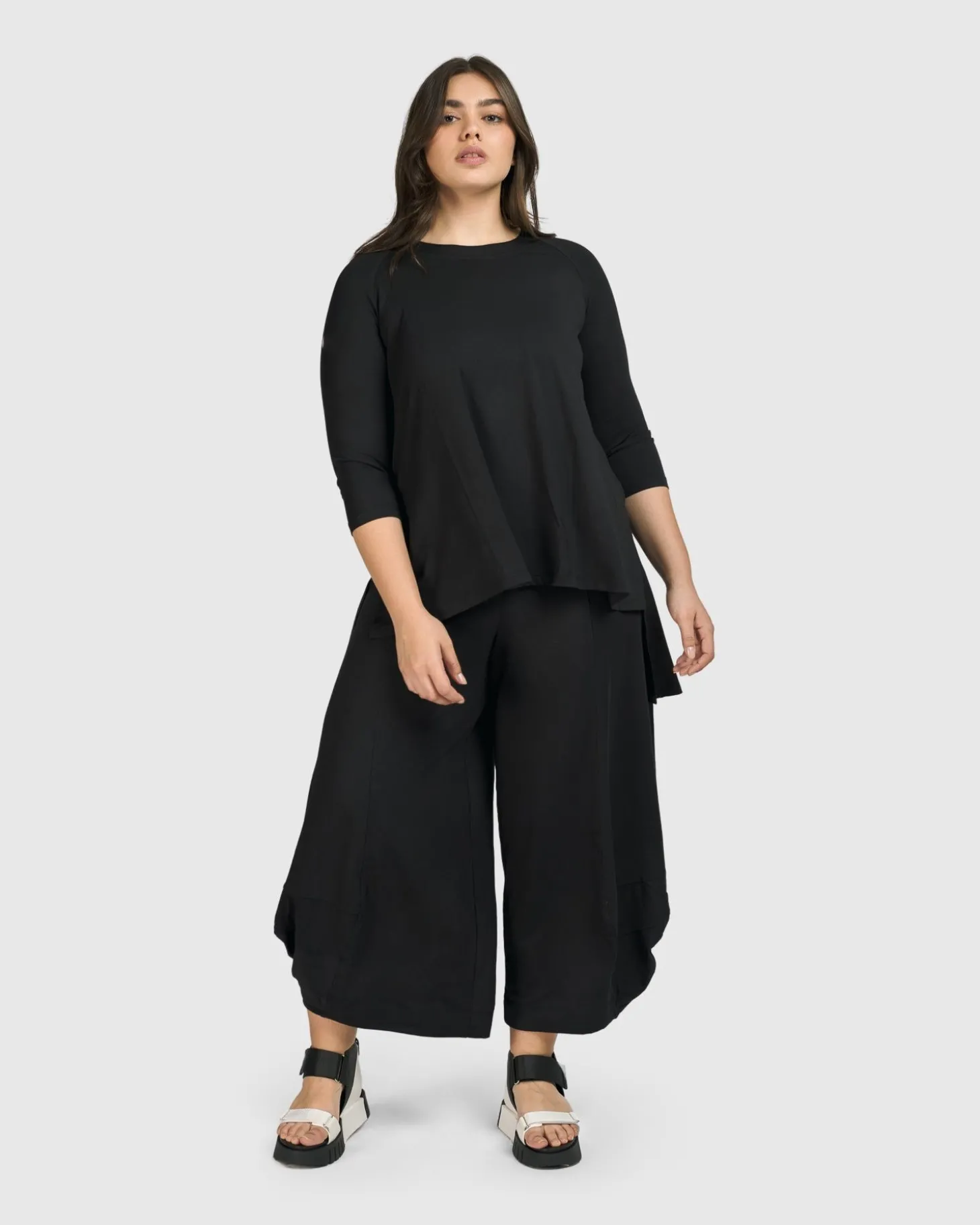 Essential Hi-Lo Top, Black