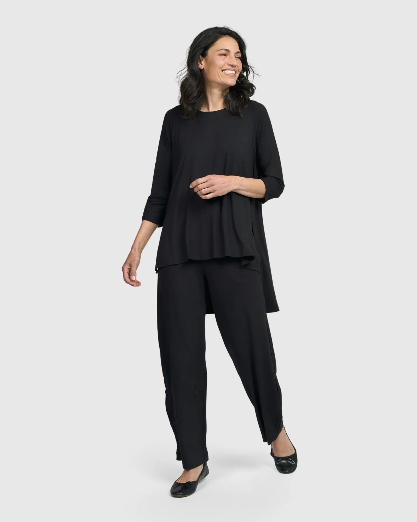 Essential Hi-Lo Top, Black