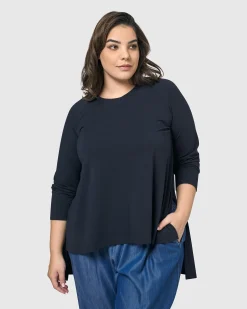 Essential Hi-Lo Top, Navy