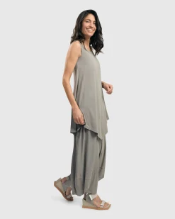 Essential Joy Sleeveless Tunic Top, Fog