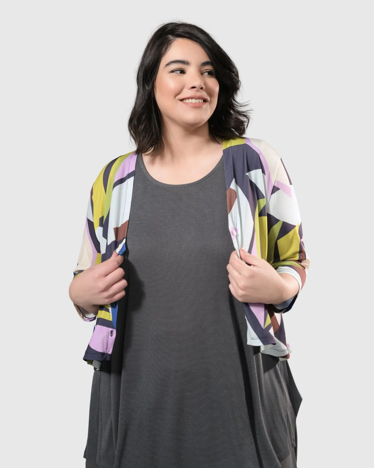 Essential Joy Sleeveless Tunic Top, Grey