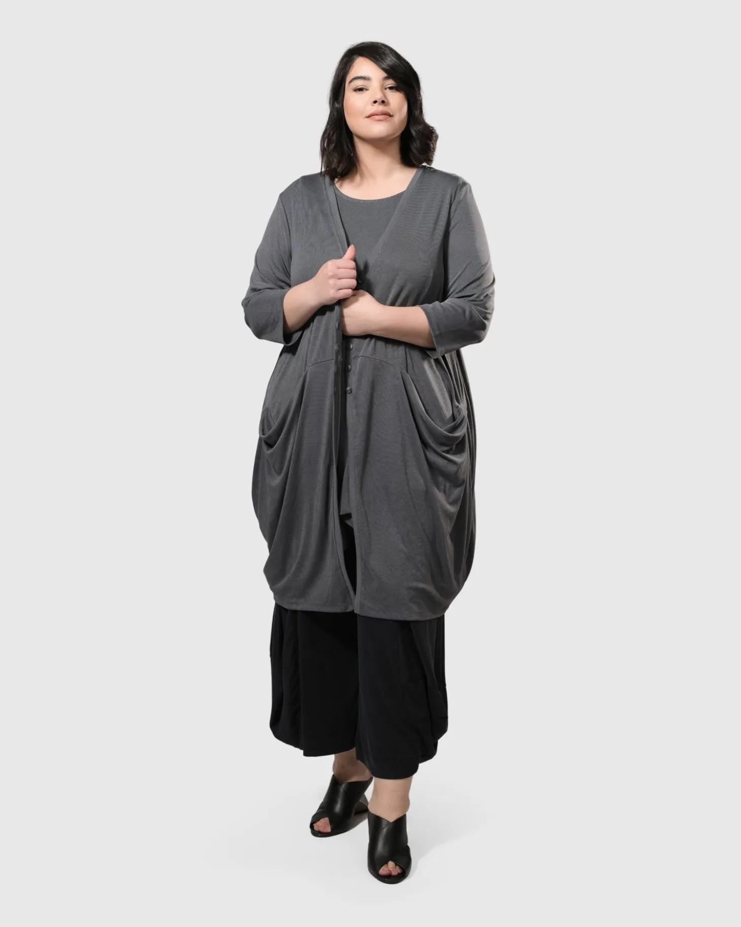 Essential Joy Sleeveless Tunic Top, Grey