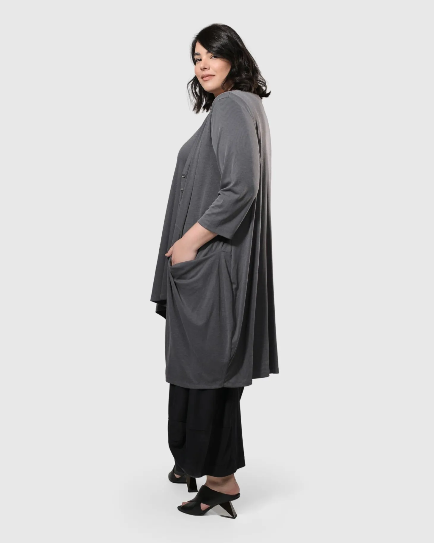 Essential Joy Sleeveless Tunic Top, Grey