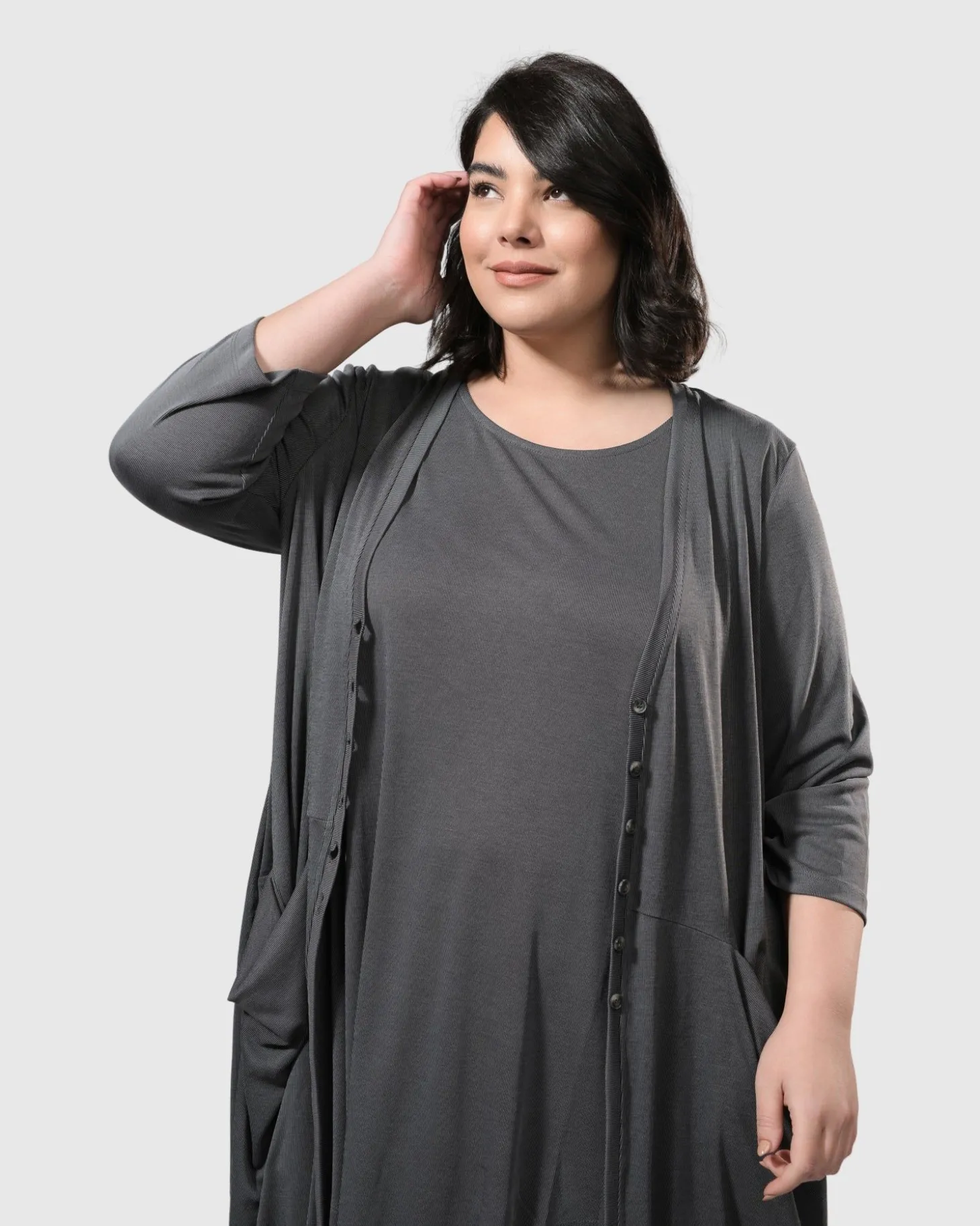 Essential Joy Sleeveless Tunic Top, Grey