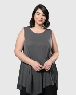 Essential Joy Sleeveless Tunic Top, Grey