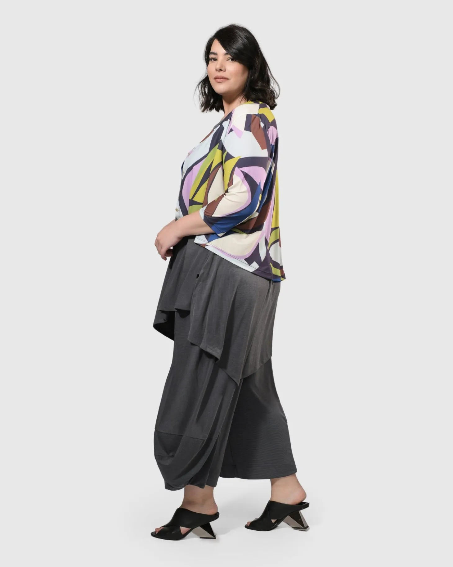 Essential Joy Sleeveless Tunic Top, Grey