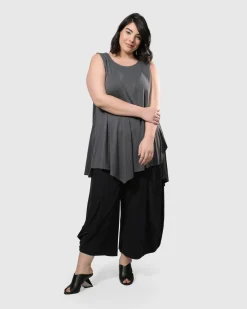 Essential Joy Sleeveless Tunic Top, Grey