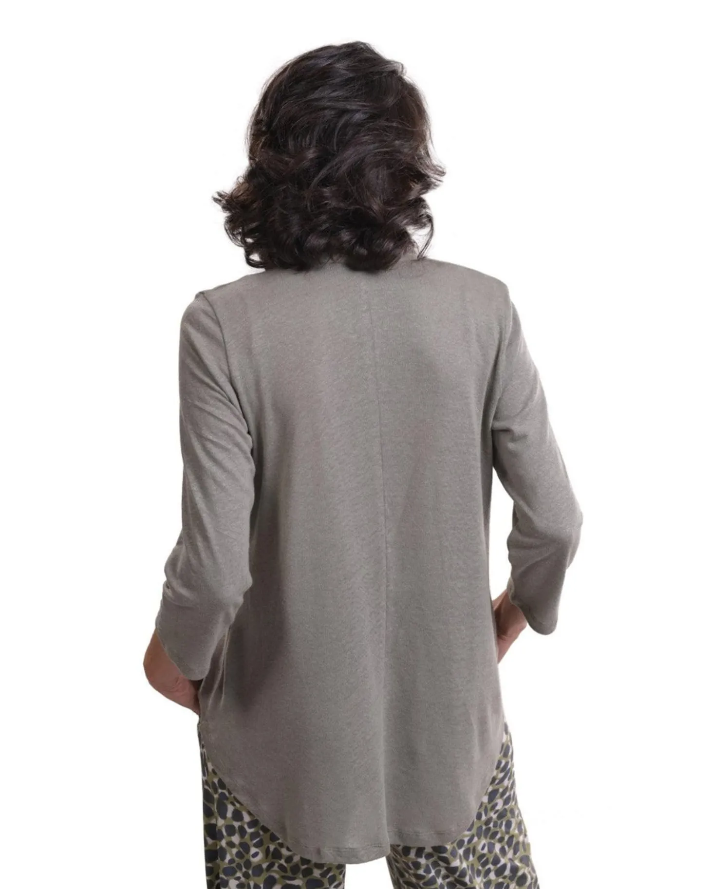 Essential Linen V-Neck Top, Sage