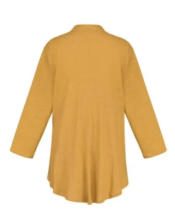 Essential Linen V-Neck Top, Yellow