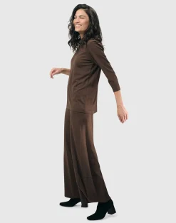 Essential Mockneck Top, Coffee