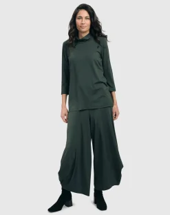 Essential Mockneck Top, Green