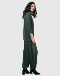 Essential Mockneck Top, Green