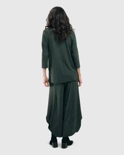 Essential Mockneck Top, Green