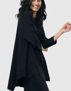 Essential Oversized Trapeze Top, Black