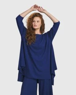 Essential Oversized Trapeze Top, Royal Blue