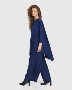 Essential Oversized Trapeze Top, Royal Blue