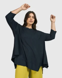 Essential Oversized Trapeze Top, Ocean
