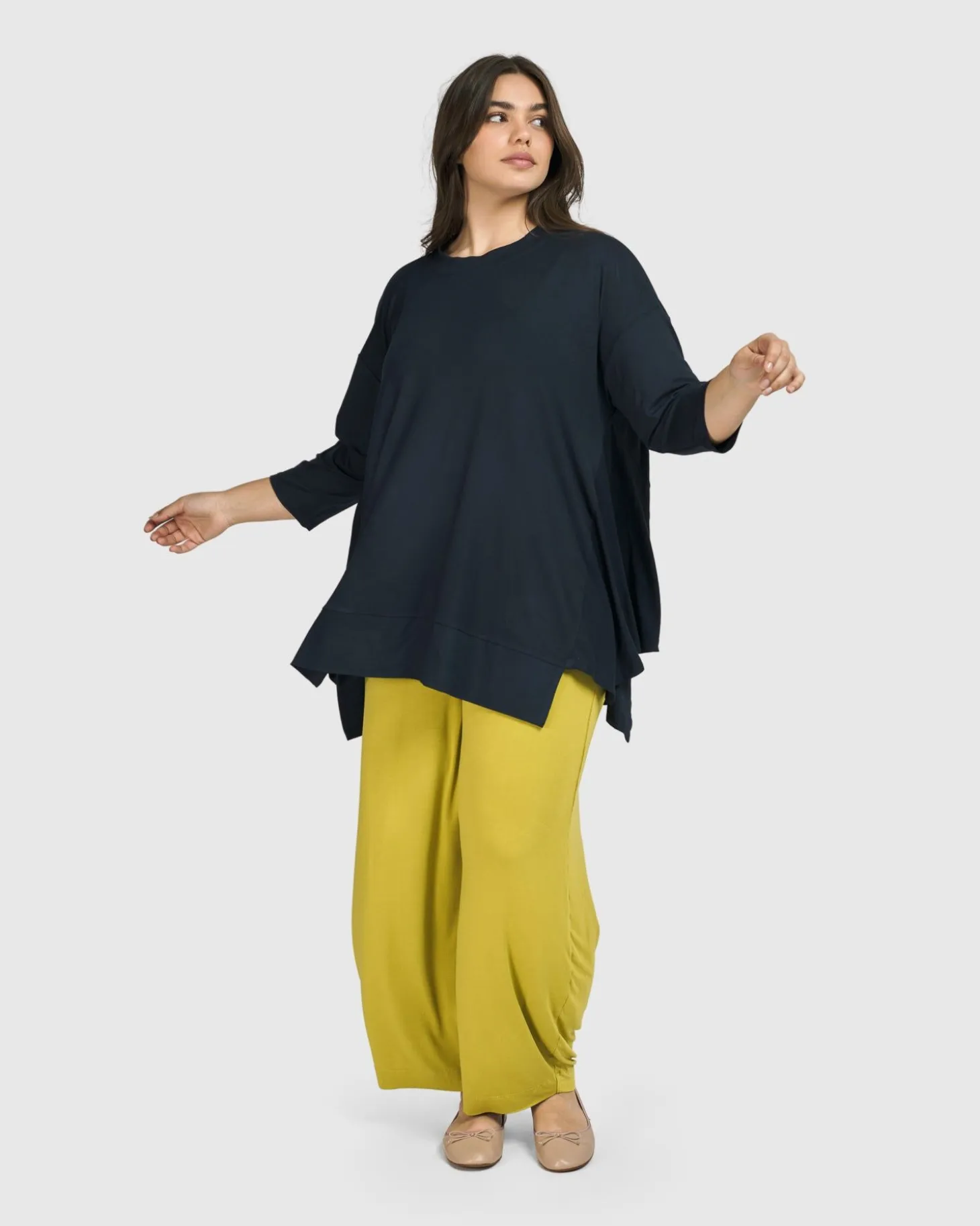 Essential Oversized Trapeze Top, Ocean