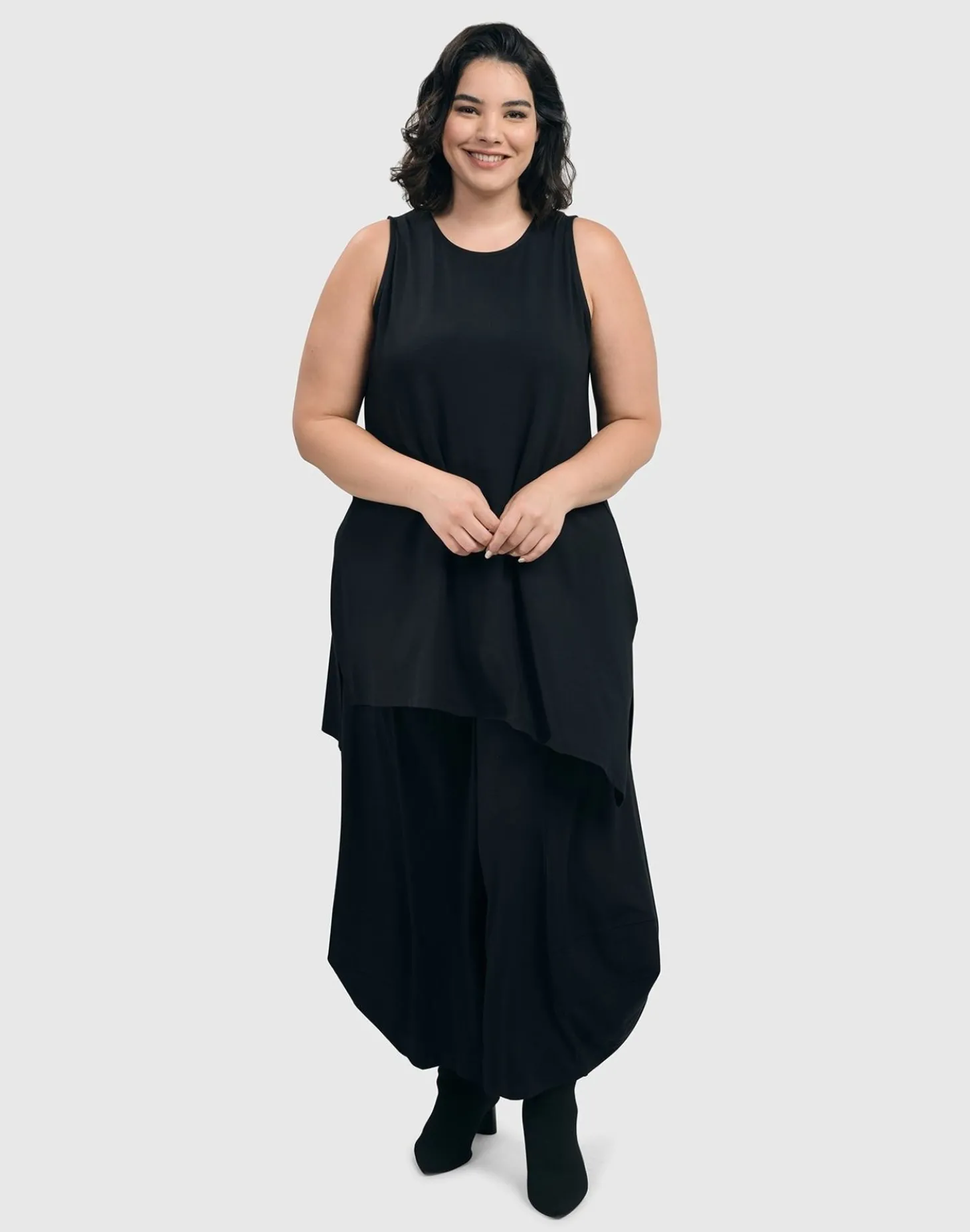 Essential Punto Pants, Tall, Black