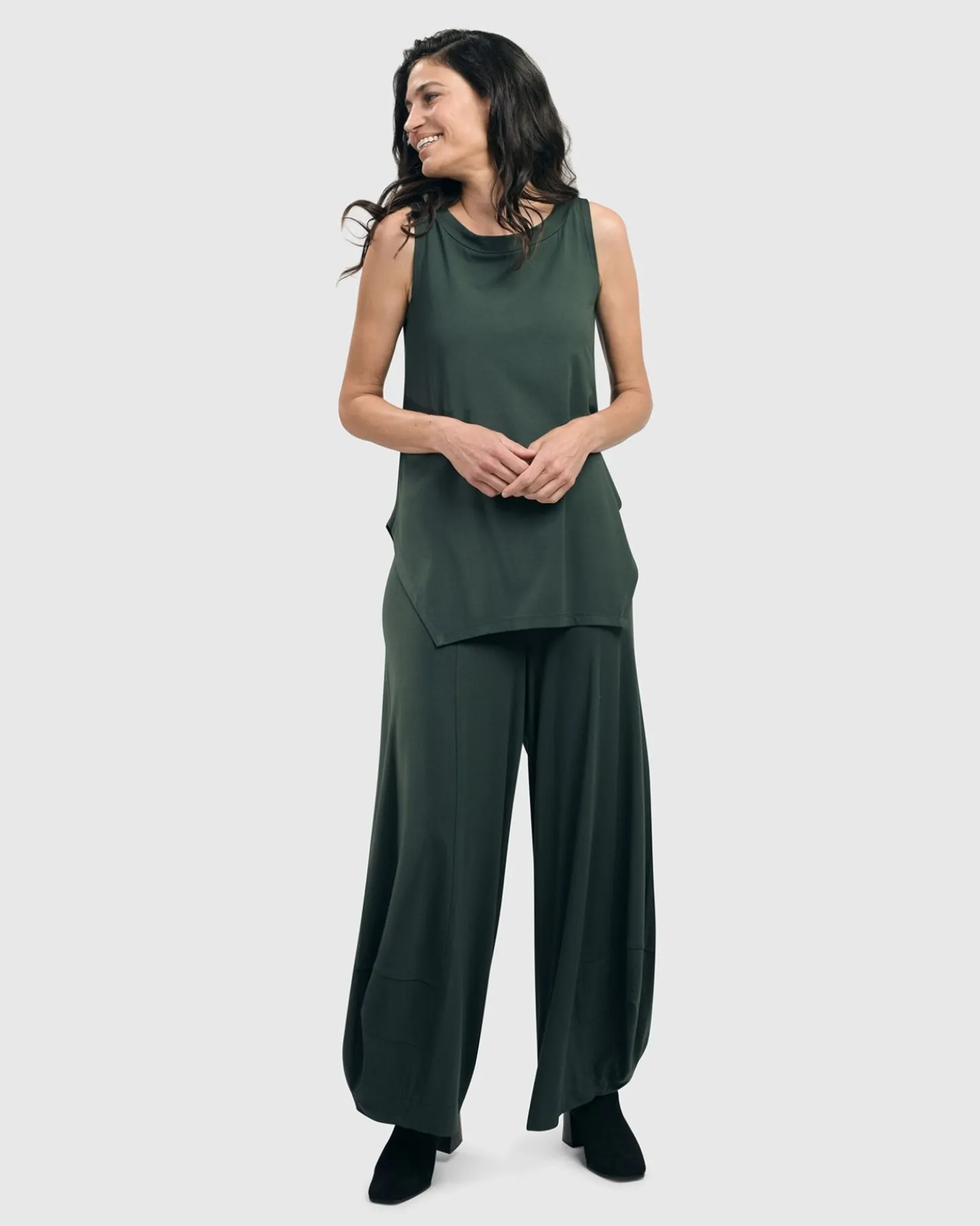 Essential Punto Pants, Tall, Green