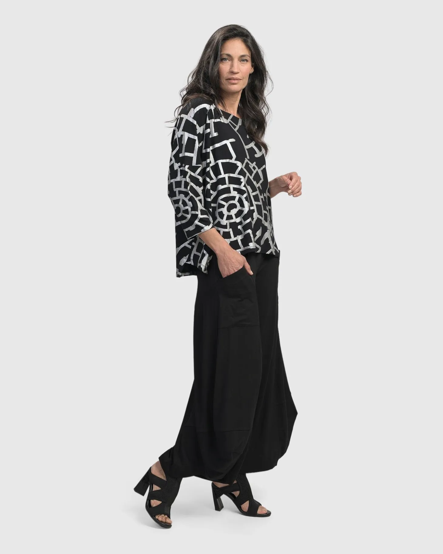 Essential Punto Pockets Pants, Black