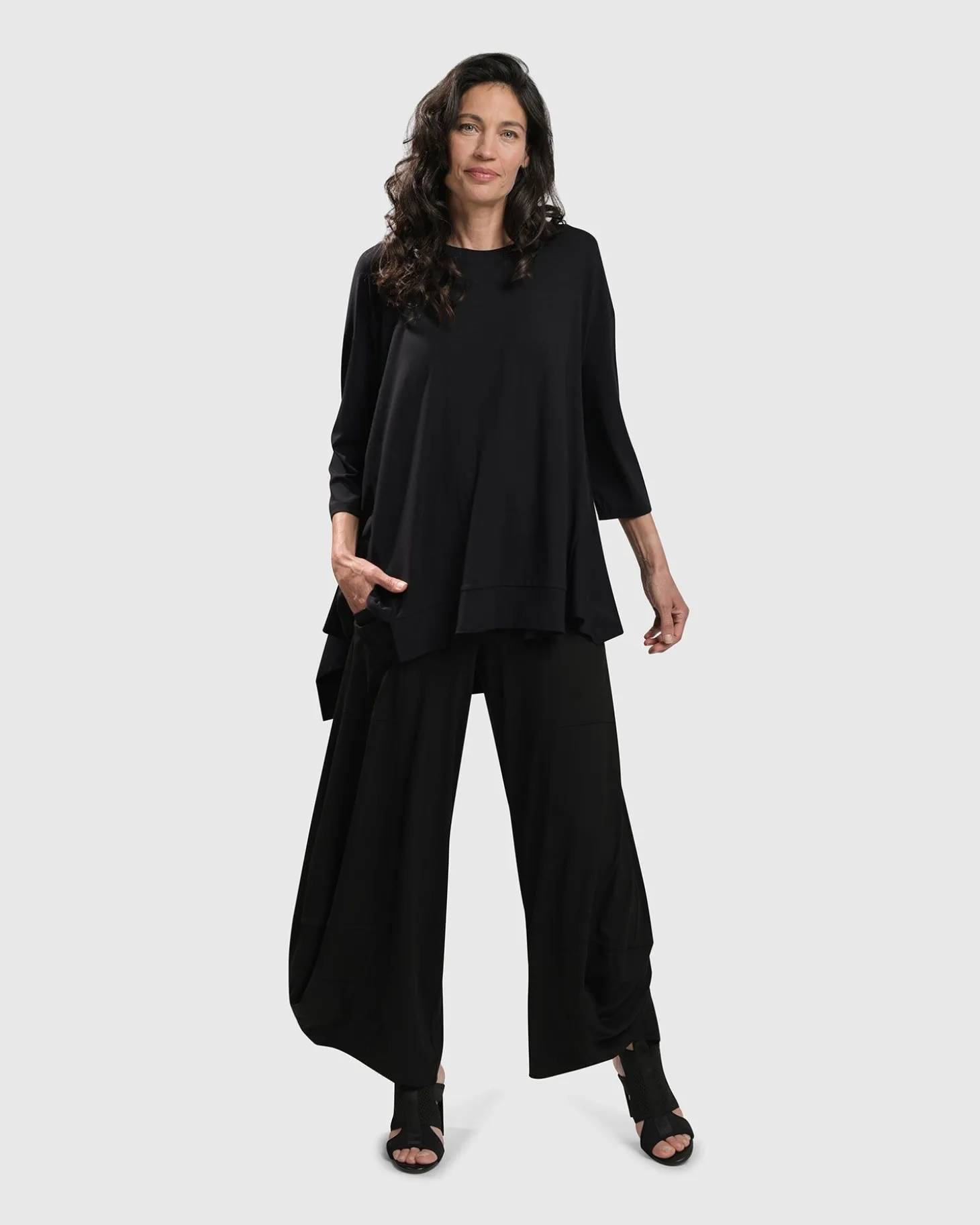 Essential Punto Pockets Pants, Black