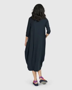 Essential Relaxed Midi Dress, Ocean