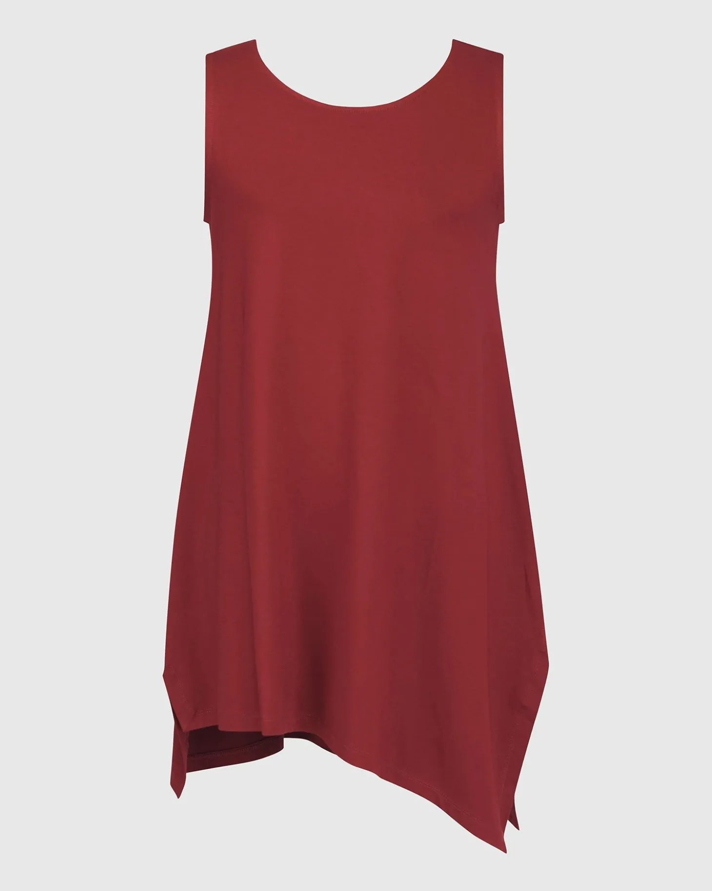 Essential Sleeveless Tunic Top, Plum