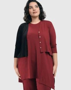 Essential Sleeveless Tunic Top, Plum