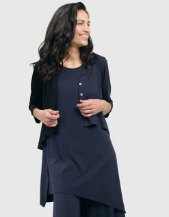 Essential Sleeveless Tunic Top, Navy