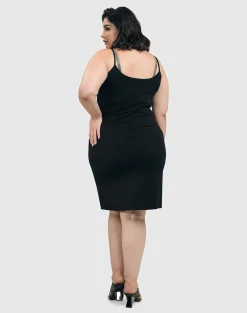 Essential Slip Dress, Black